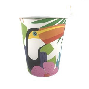 Vasos Descartable Poli Papel Verano x 6