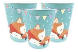 Vasos Descartable Poli Papel zorro x 6