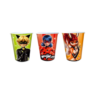 Vaso De Miraculous (Lady Bug) x8