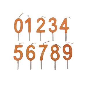 Vela Numero Palito Naranja x 1
