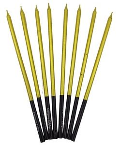 Velas Metalizadas Doradas  x 8