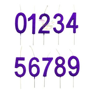 Vela Numero Palito Violeta x 1