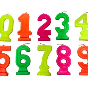 Velas Numerote Fluo x 1