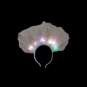 Vincha 6 Flores con Plumas Luminosa x1 - Imagen 3