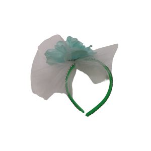 Vincha con Flor, Velo y Apliques varios colores x1 - Imagen 4