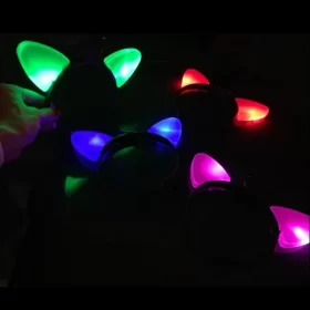 Vincha Gatito Plastica luminosa x1
