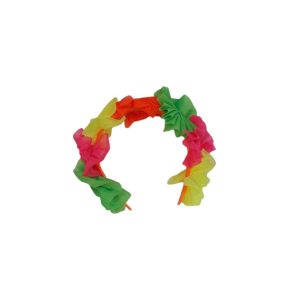 Vincha 7 flores de colores fluo x1