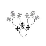 Vincha de Calavera con Huesos x1