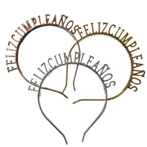 Vincha Feliz Cumpleaños Metalizada