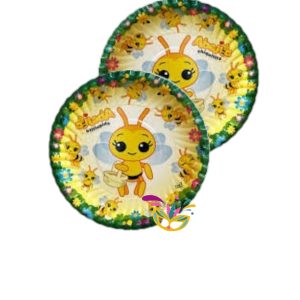 Plato poli papel “abejita” x8