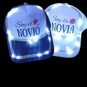 Gorra luminosa novio/novia x1