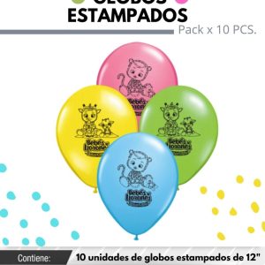 Globo De Latex Estampado De Bebe Llorones x 10u