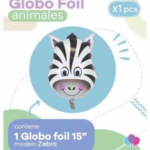 Globo Cebra 15" Blister x1