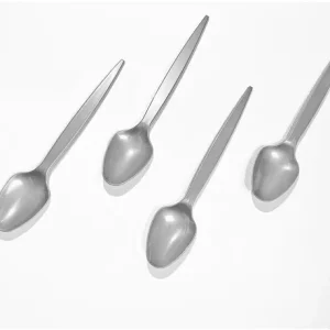 Cucharitas De Plastico Plateado x50
