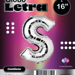 Globo Letra S Blister x1
