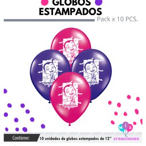 Globo De Latex Estampado Vampirina x 10