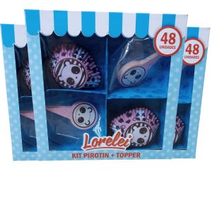 Kit Pirotin + Topper Panda x48uni