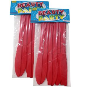 Cuchillos plásticos rojos x10