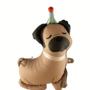 Globo Silueta Perro Cumpleañero 75 cm x1