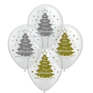 Globo de latex  Estampado Cristal Arbolito x 10u