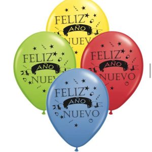 Globo De Latex Estampado Año nuevo x 10u