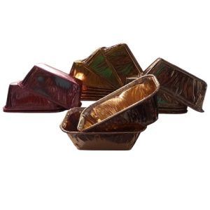Molde cupcake rectangular metal x10