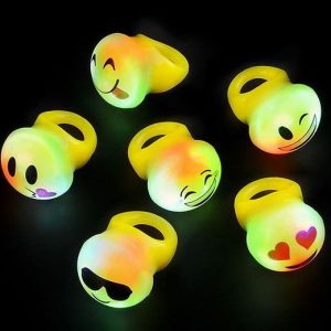 Anillo luminosos emoticones x 10