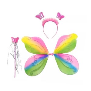 Set alas de mariposa multicolor x1