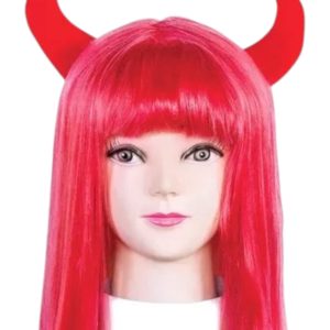 Peluca Lacia Corta Diabla/Diablo x1