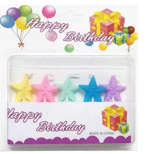 SET VELAS PASTEL DE FORMAS X5