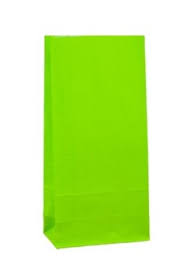 Bolsita de papel lisa verde manzana x10