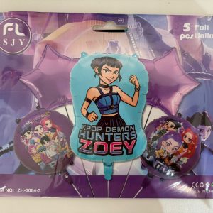 Set de globos kpop zoey 5pcs x 1