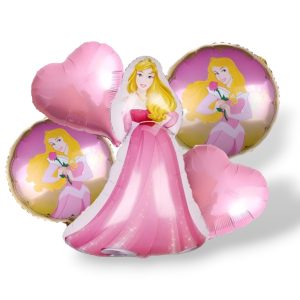 Set de globos princesa aurora 5pcs x1