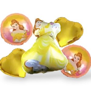 Set de globos Princesa bella 5pcs x1
