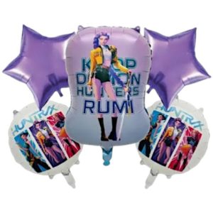 SET DE GLOBOS KPOP RUMI BLANCO 5PCS X 1