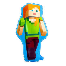 Globo silueta minecraft alex x1