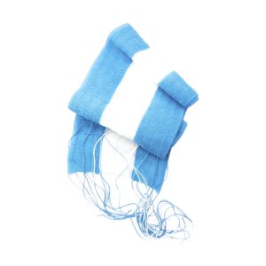 Bufanda celeste y blanca 1,50 x 0,20 x1