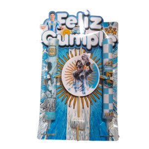 Set bengalas y topper mundial argentina x1