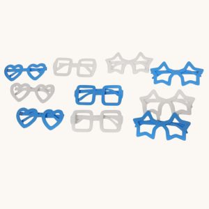Anteojo con Formas Celeste y Blanco x12