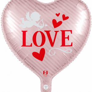 Globo forma corazon Love Cupido 18" x1