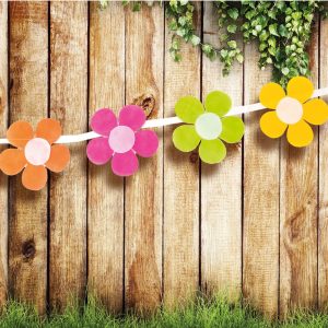 Banderin Vintage Muticolor Flores X1