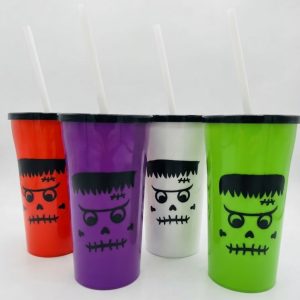 Vaso Plastico "Frankestein" 400ml X1