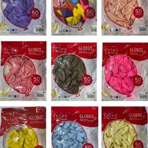 Globo liso x 50 10"- tries