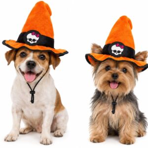 Sombrero Bruja Naranja Para Mascota X1